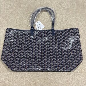 Chic Designer Goyard Navy and White Monogram Tote Fashion bag❤️❤️